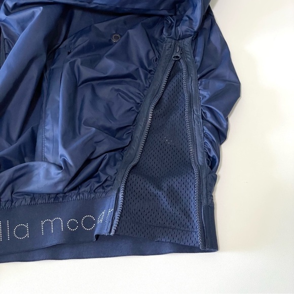 Adidas Stella McCartney Embossed Hooded Track Jacket Ink Navy Large - Picture 15 of 16